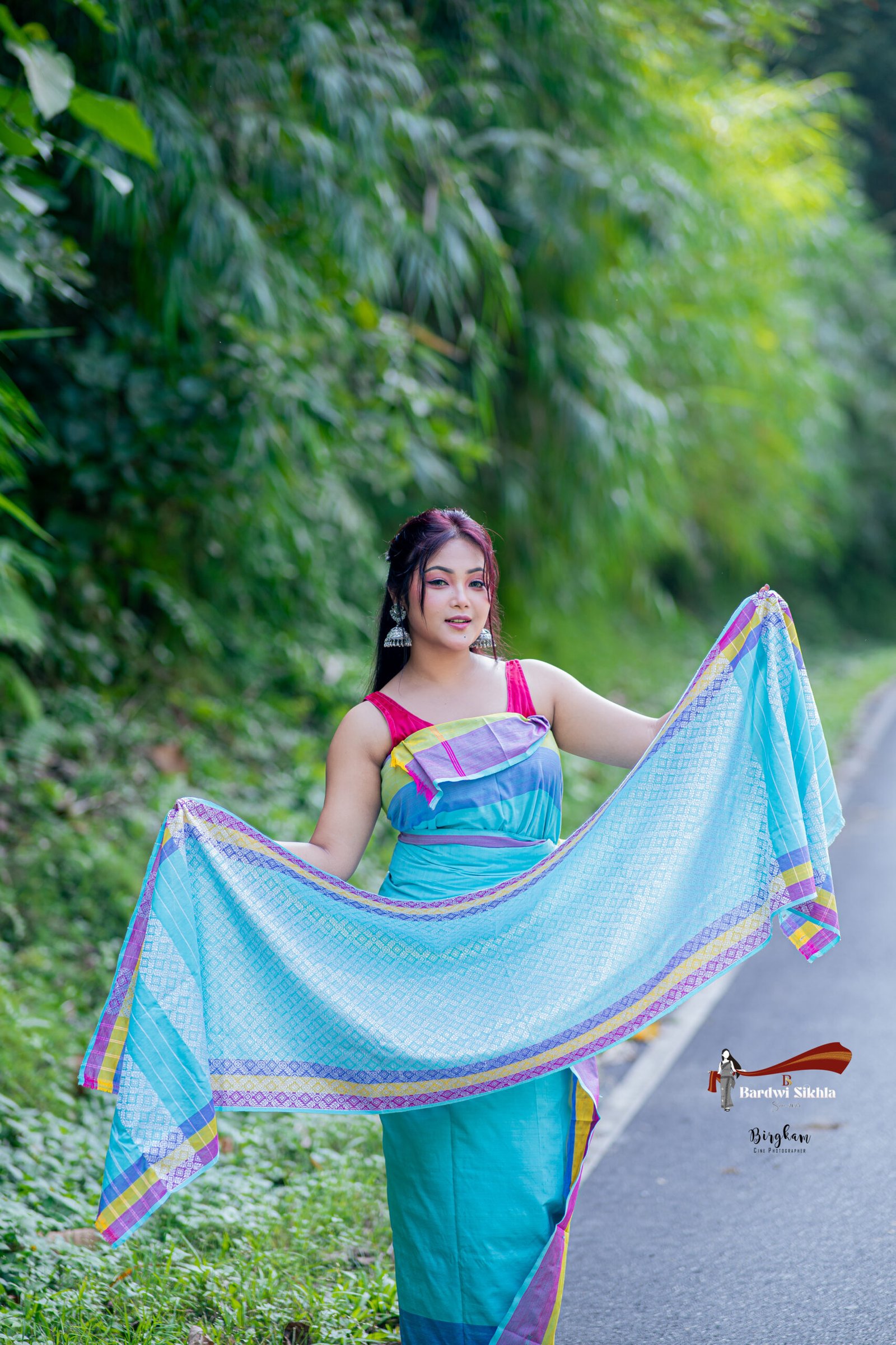 Blue Colour Padmawati Dokhona Set